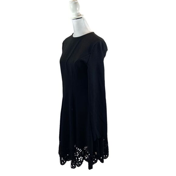 Ladies Long‎ Sleeve Scalloped Cuff and Hem Black Dress Size XL - Picture 6 of 13
